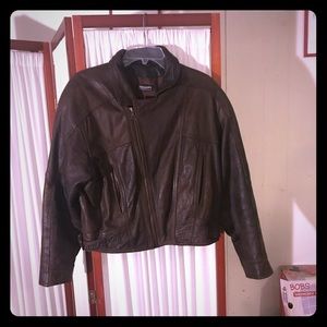 Vintage Wilson adventurebound brown leather jacket